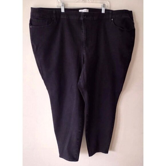 Lane Bryant Skinny Black Jeans Size 50x27 High Rise Stretch Denim High Waist - Picture 1 of 16